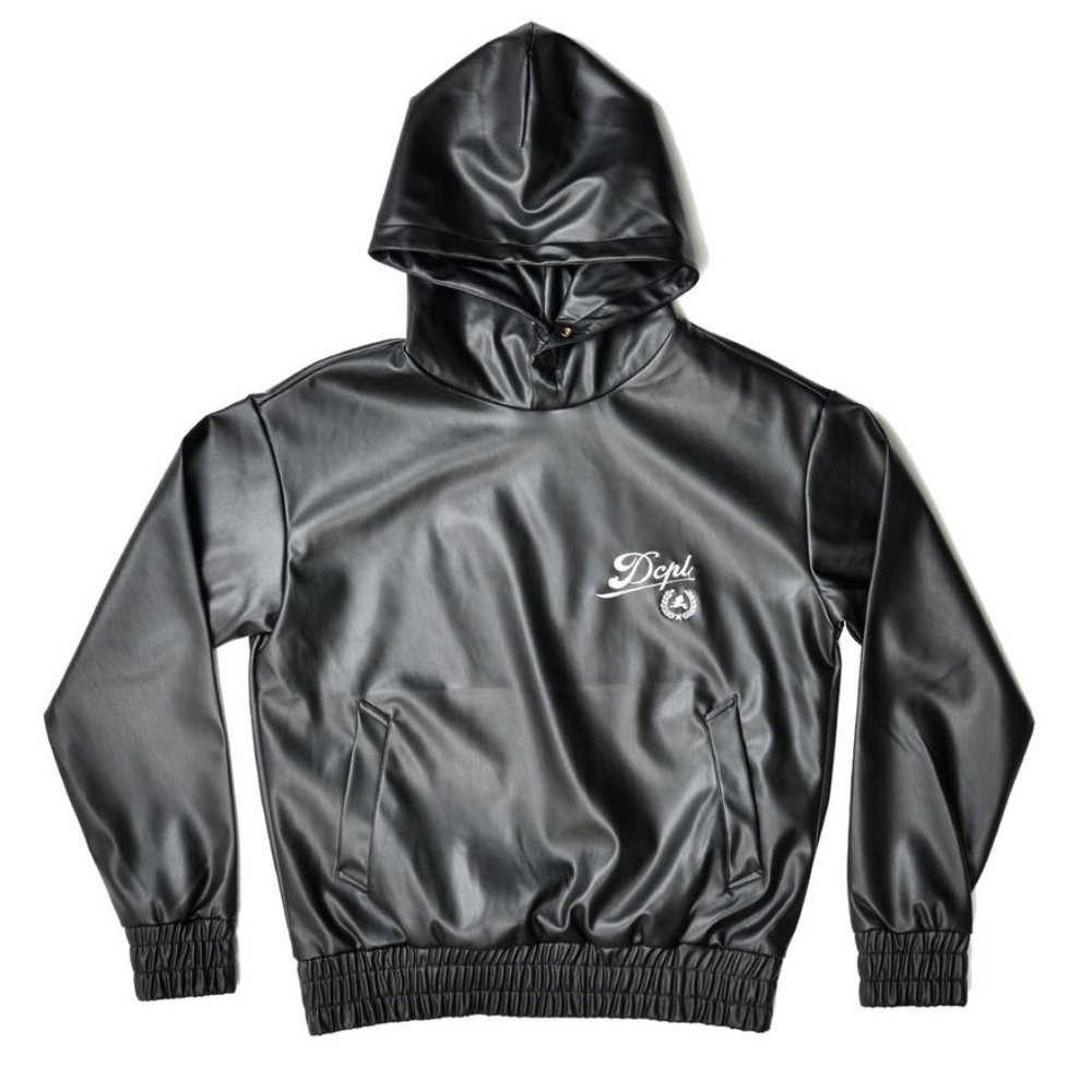 dcpl leather hoodie